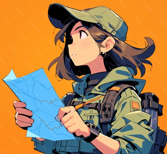 Trail runners descending at sunset